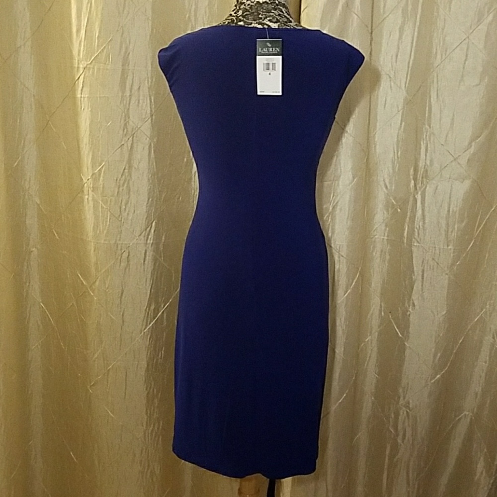 Ralph Lauren royal blue form fitting dress, size 4 - Picture 5 of 5